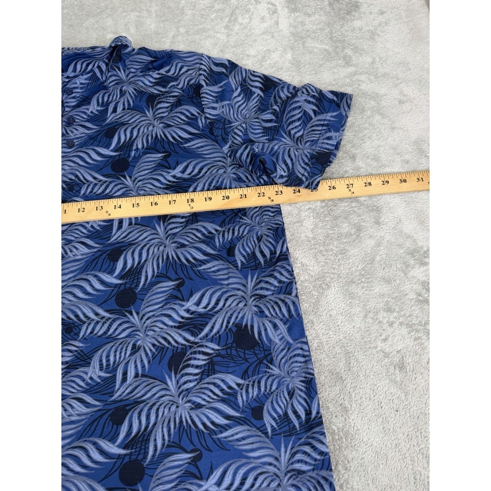 Travis Matthew Short Sleeve Polo Shirt Men's Size 2XL Blue Floral - Picture 7 of 9